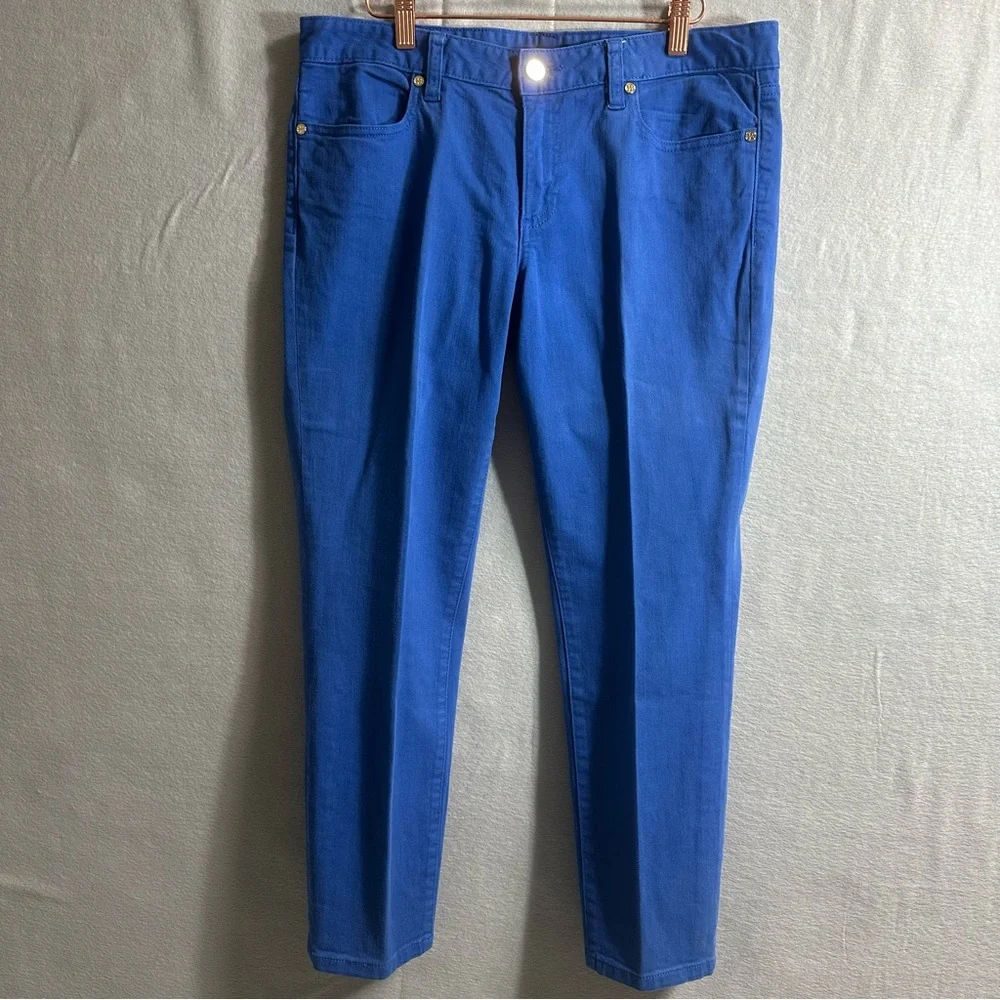 3 Pack Bundle Tory Burch Alexa Cropped Skinny Jean Cropped Skinny Blue Green - Picture 6 of 15
